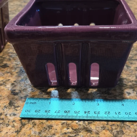 Elegant Purple Ceramic Storage Baskets - Picture 5 of 8